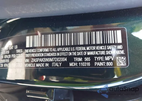 2021 Alfa Romeo Stelvio Ti Awd z USA, uszkodzony, nr VIN ZASPAKBN9M7D02004